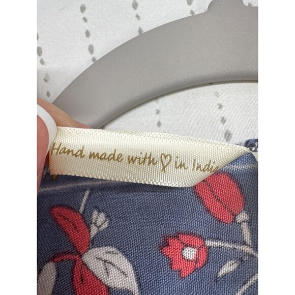 Japna Womens Cardi OneSize Blue Floral Cottage Boho Kimono SwimCover Open Flowy - Picture 4 of 9